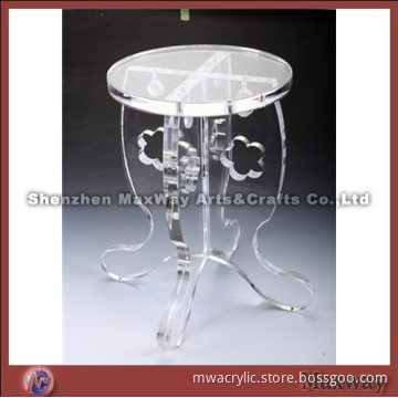 Transparent Single Acrylic High Cupcake Stand with Grave